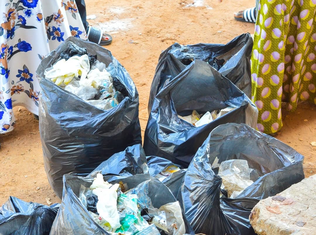 The micro-plastics picked up