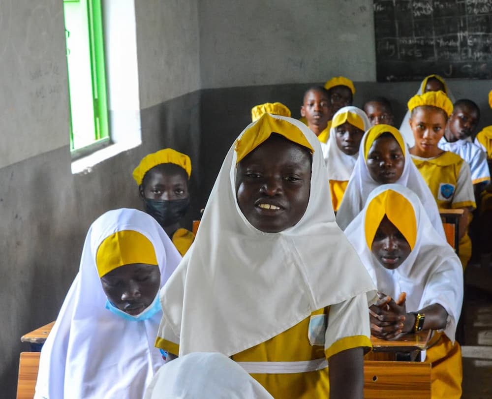 A young pretty girl smiling