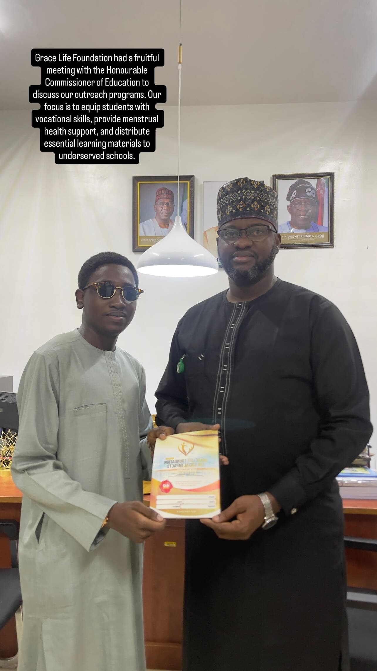 Meeting with the commissioner of education